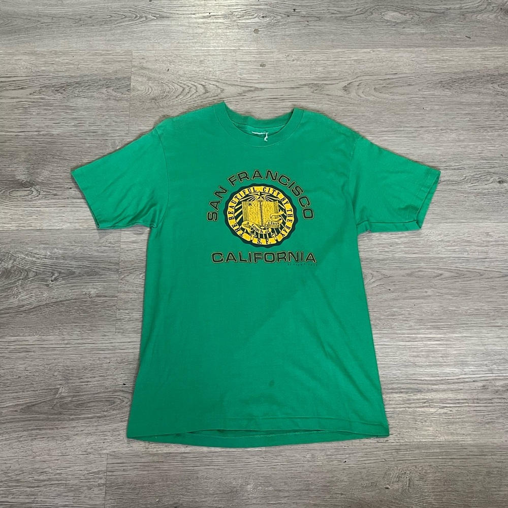 Vintage 90s San Francisco Tourist Green Shirt